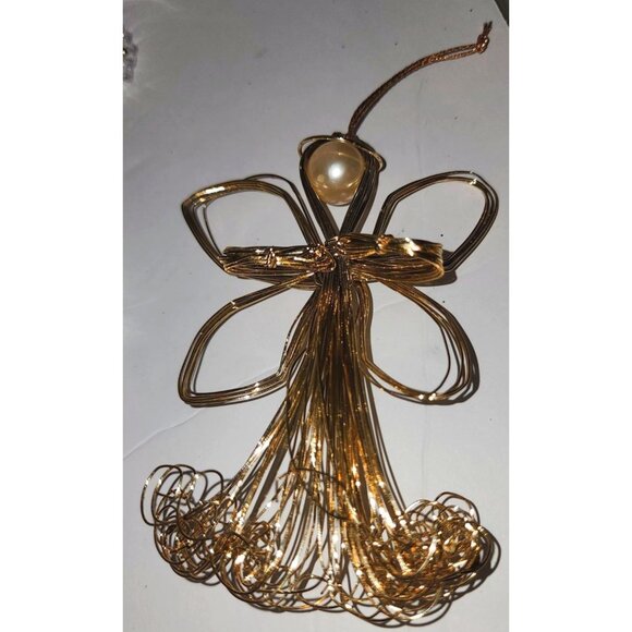 Set Of 8 Handcrafted Glass Christmas Ornaments - Reindeer Angels Heart & Gold Wi - Picture 6 of 12